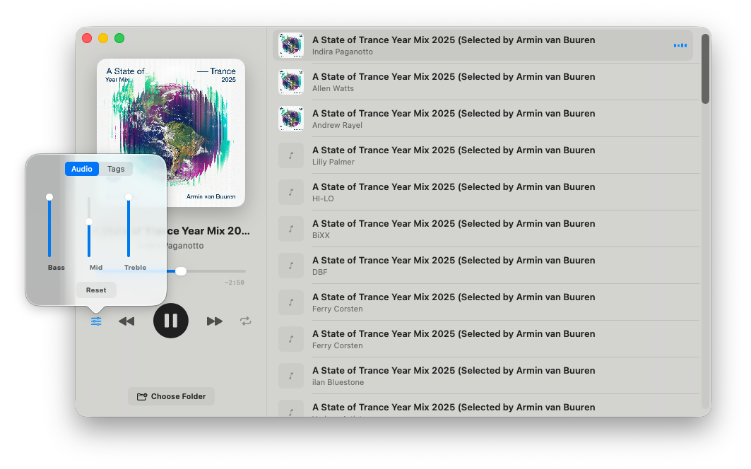 Equalizer Screen